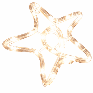 Star-shaped light fixture on a white background