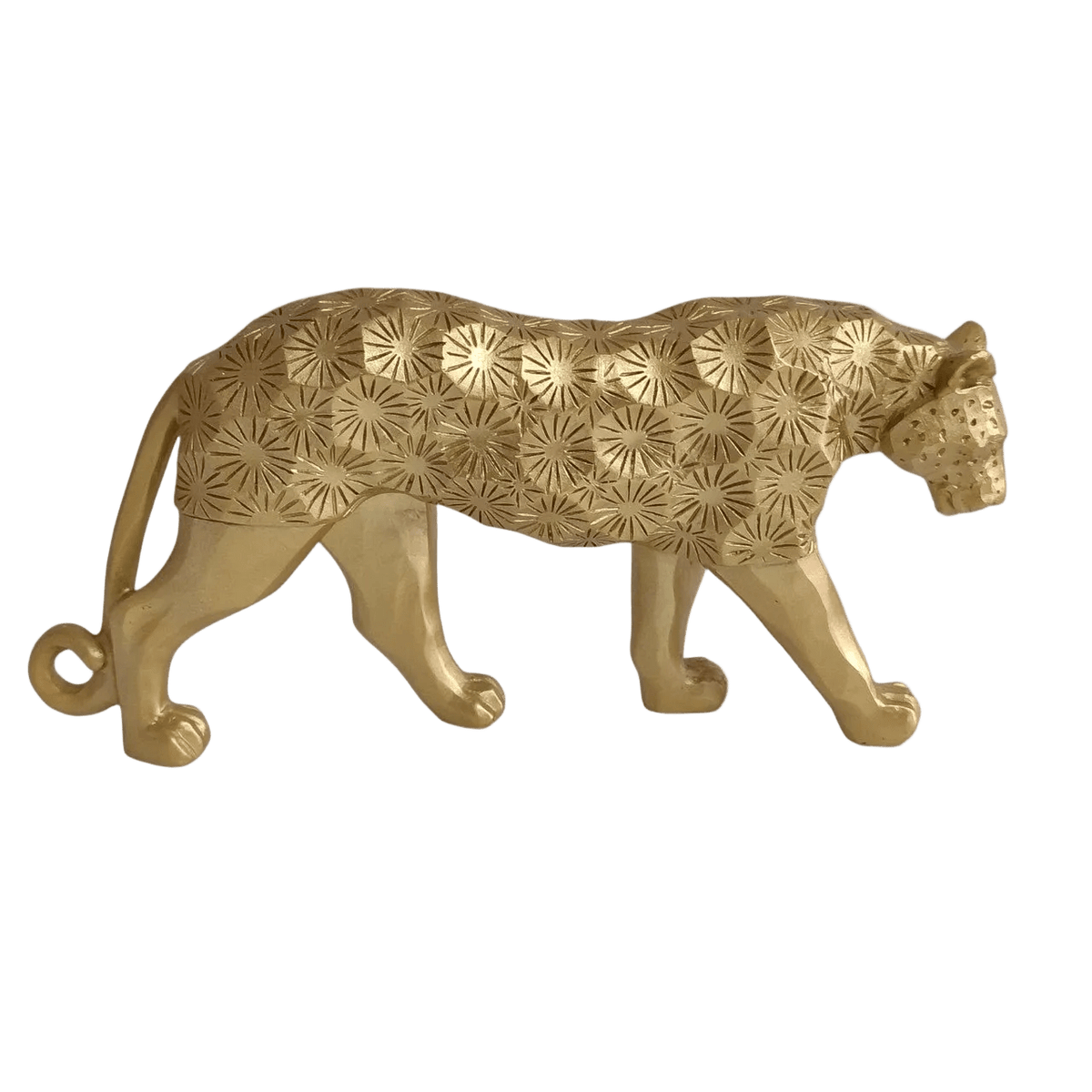 Golden Sunburst Leopard Figurine