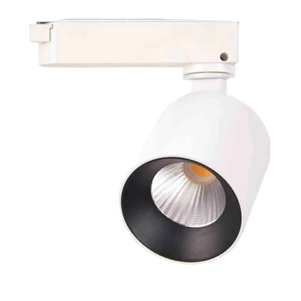 New York Matt White LED Track Spot - 30W, 4000K, 3 Wire