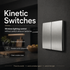 Two Lever Kinetic Frameless Switch – Black