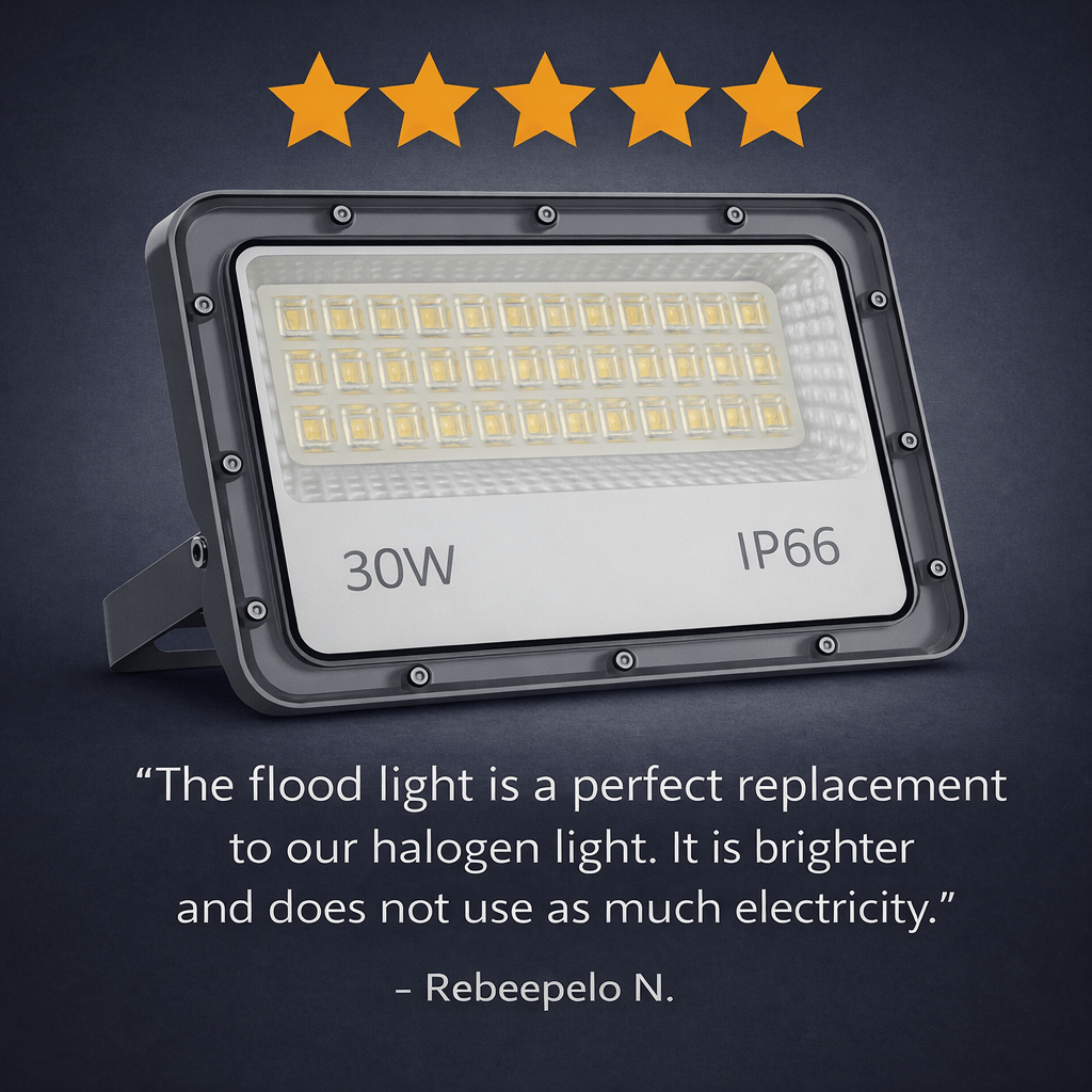 LED Flood Light - 30W (3 Year) - CCT