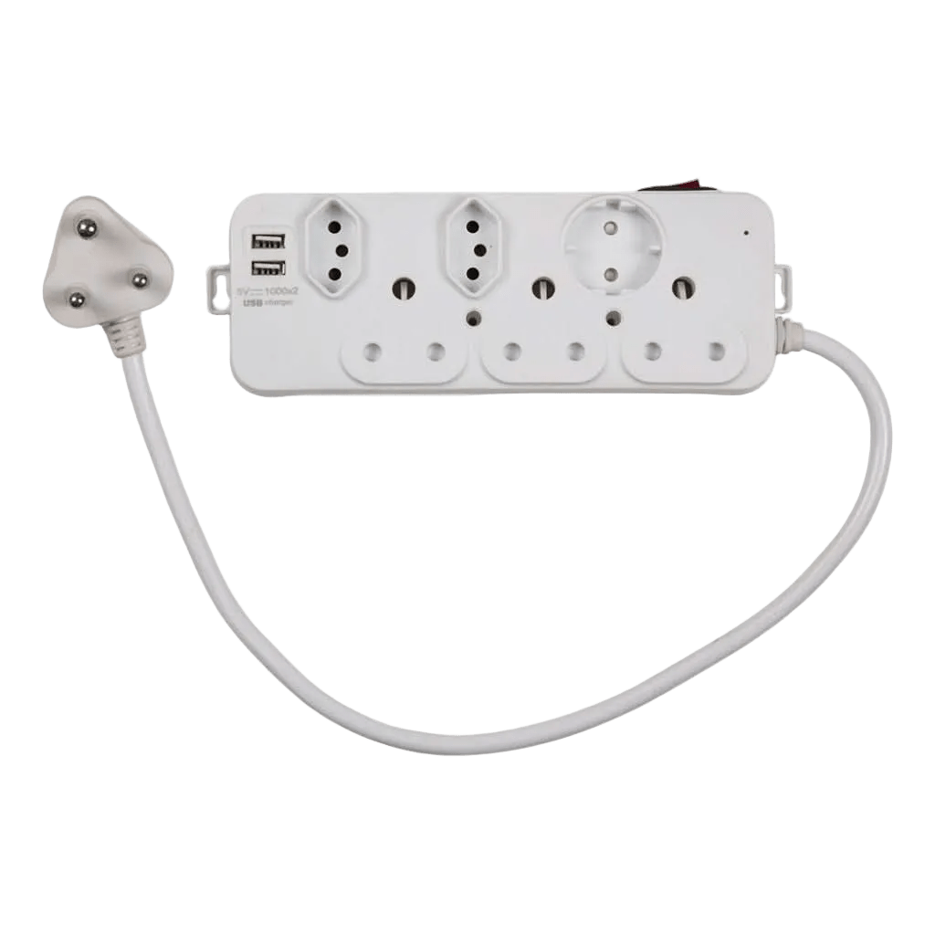 6 Way USB & Multi Plug - Surge Protected