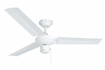 White ceiling fan on a white background