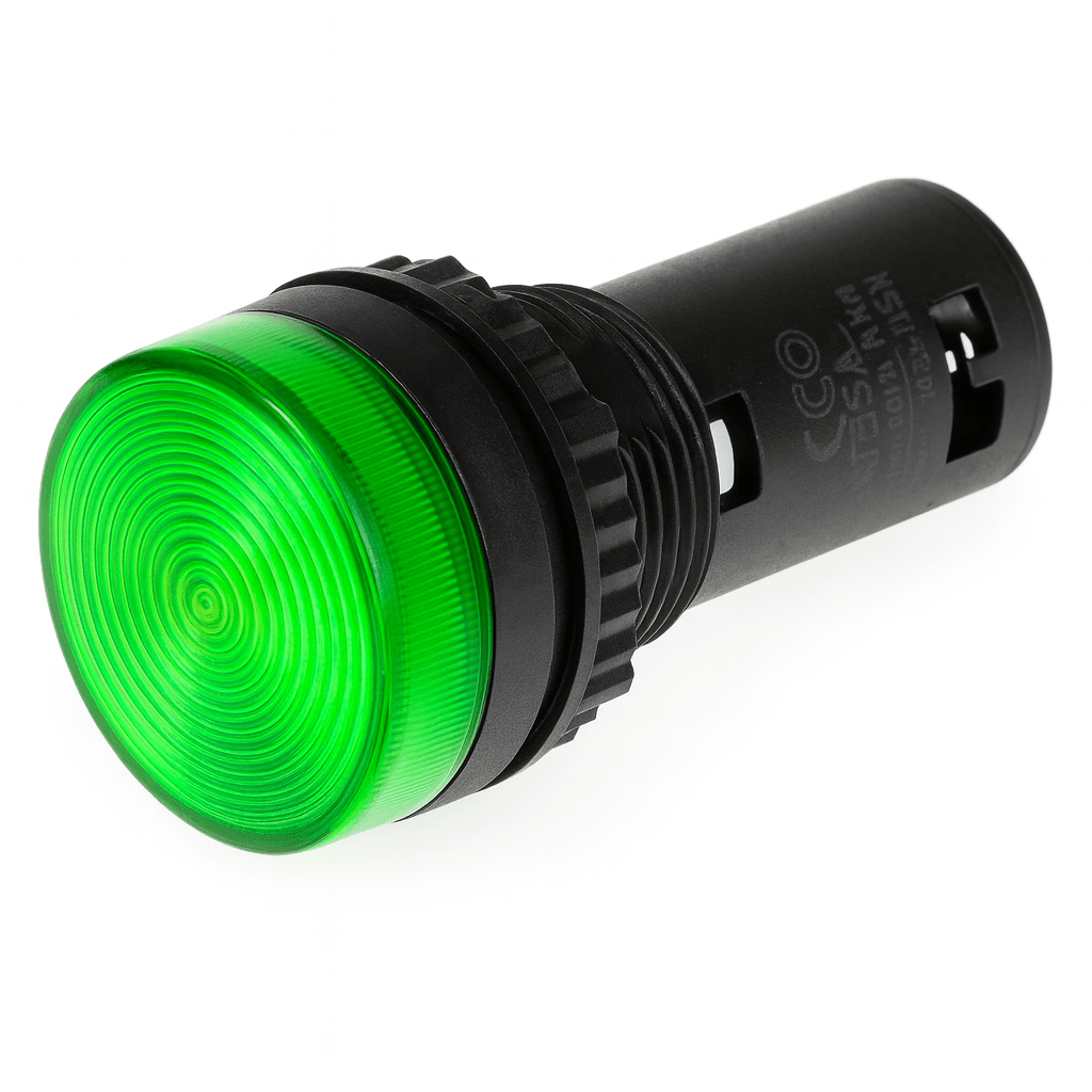 230V Green Neon BA9s Pilot Light