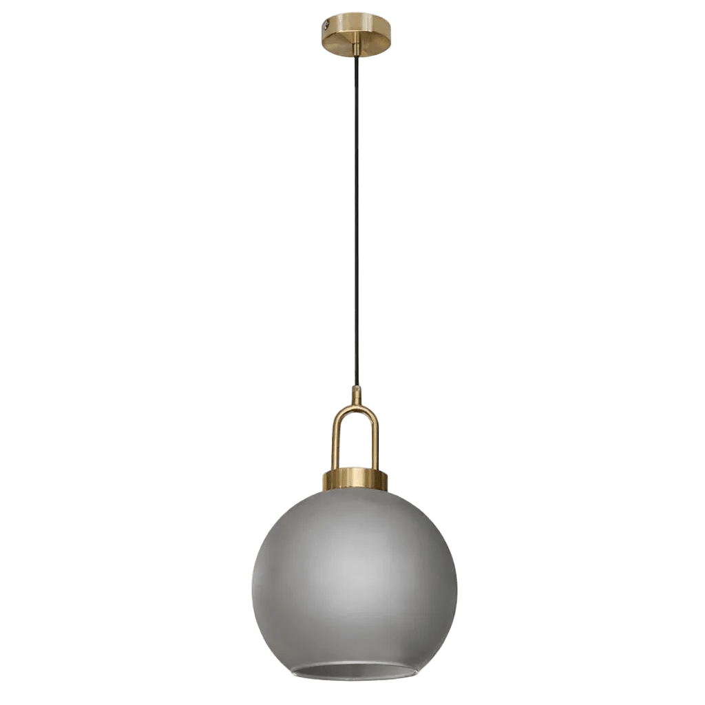 Truffle Antique Brass / Smoke Grey Pendant