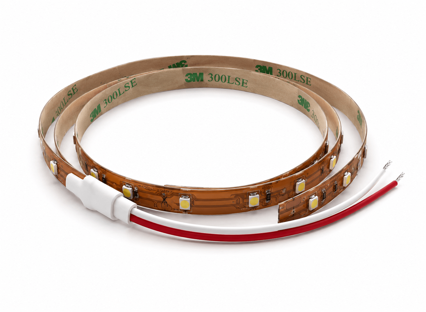12VDC LED Green Flex Strip Light – 500mm Wired Section