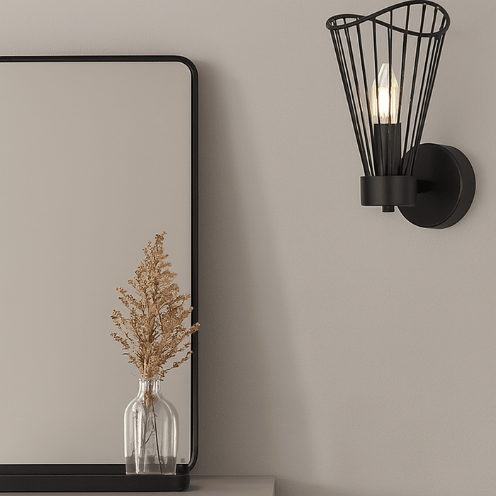 Sensu Black Indoor Wall Light - Single