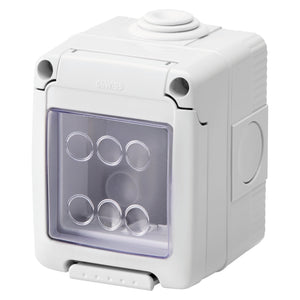 Grey Watertight Enclosure IP55 2-Gang Outdoor
