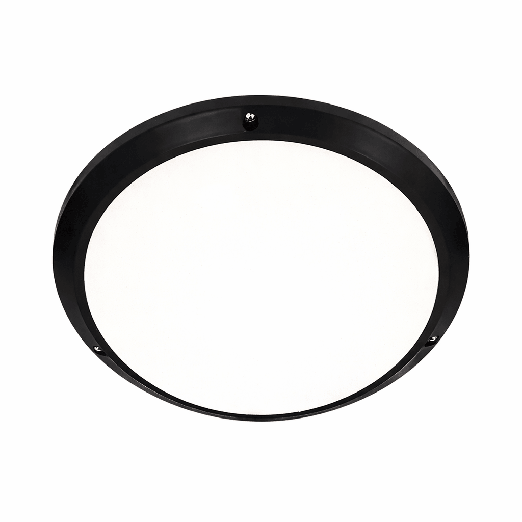 Black Outdoor Wall Light IP54 Polycarbonate Cover