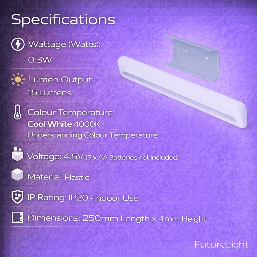 Battery Operated Cabinet Light - Small (Magnet Sensor)