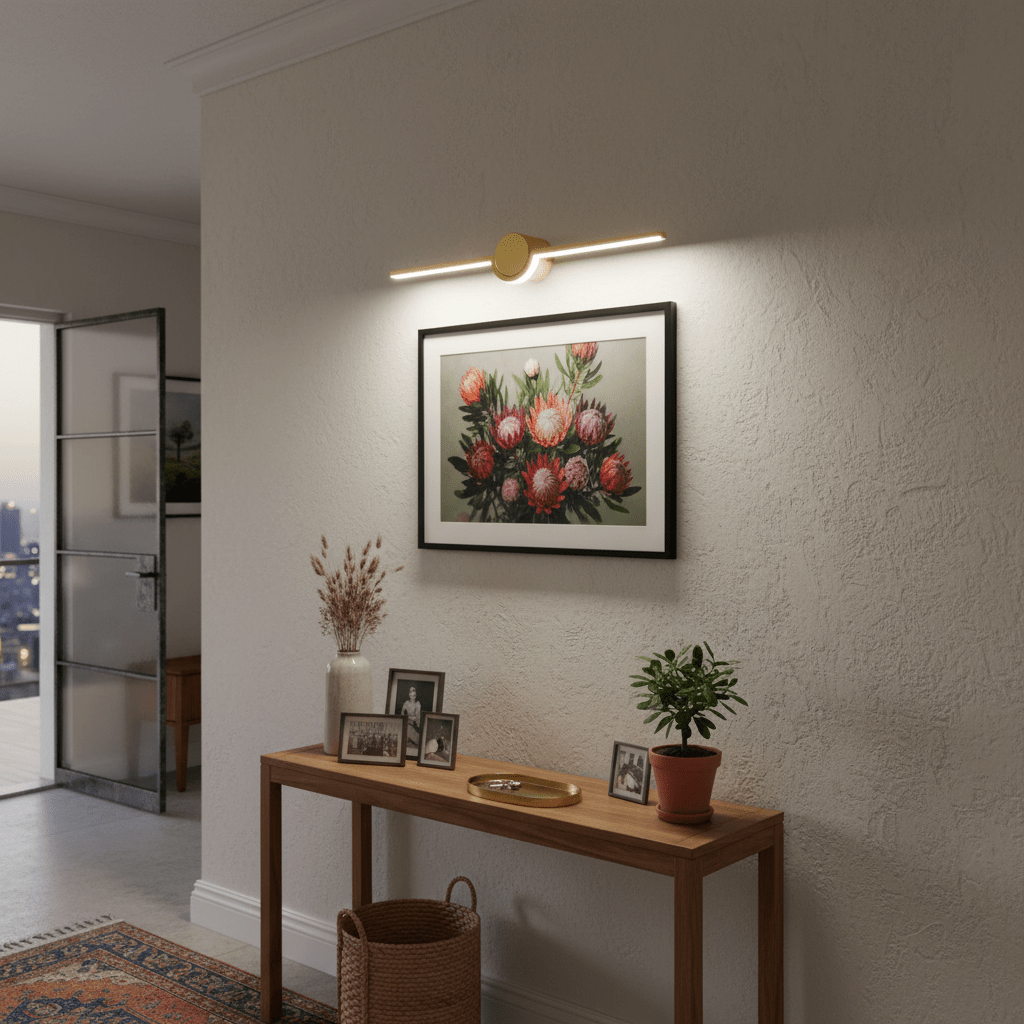 Gold Slim LED Linear Picture / Mirror Light