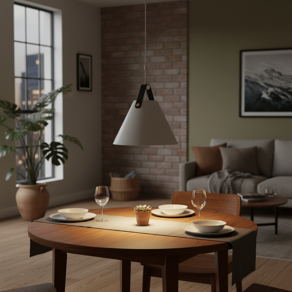 Warm white pendant lighting choices to elevate your dining room ambiance at 3000K CCT over a South African family dinner table