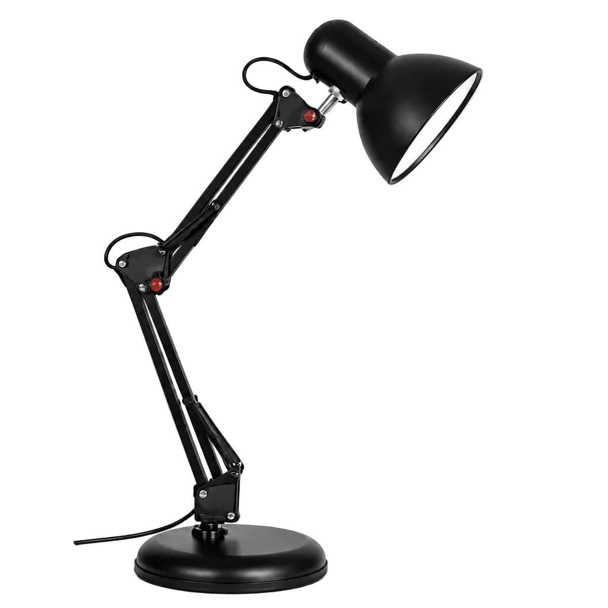 PVC / Metal Adjustable Desk Lamp - Black