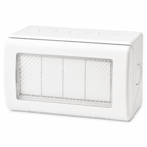 4 Lever 2 Way Waterproof Switch - White IP55