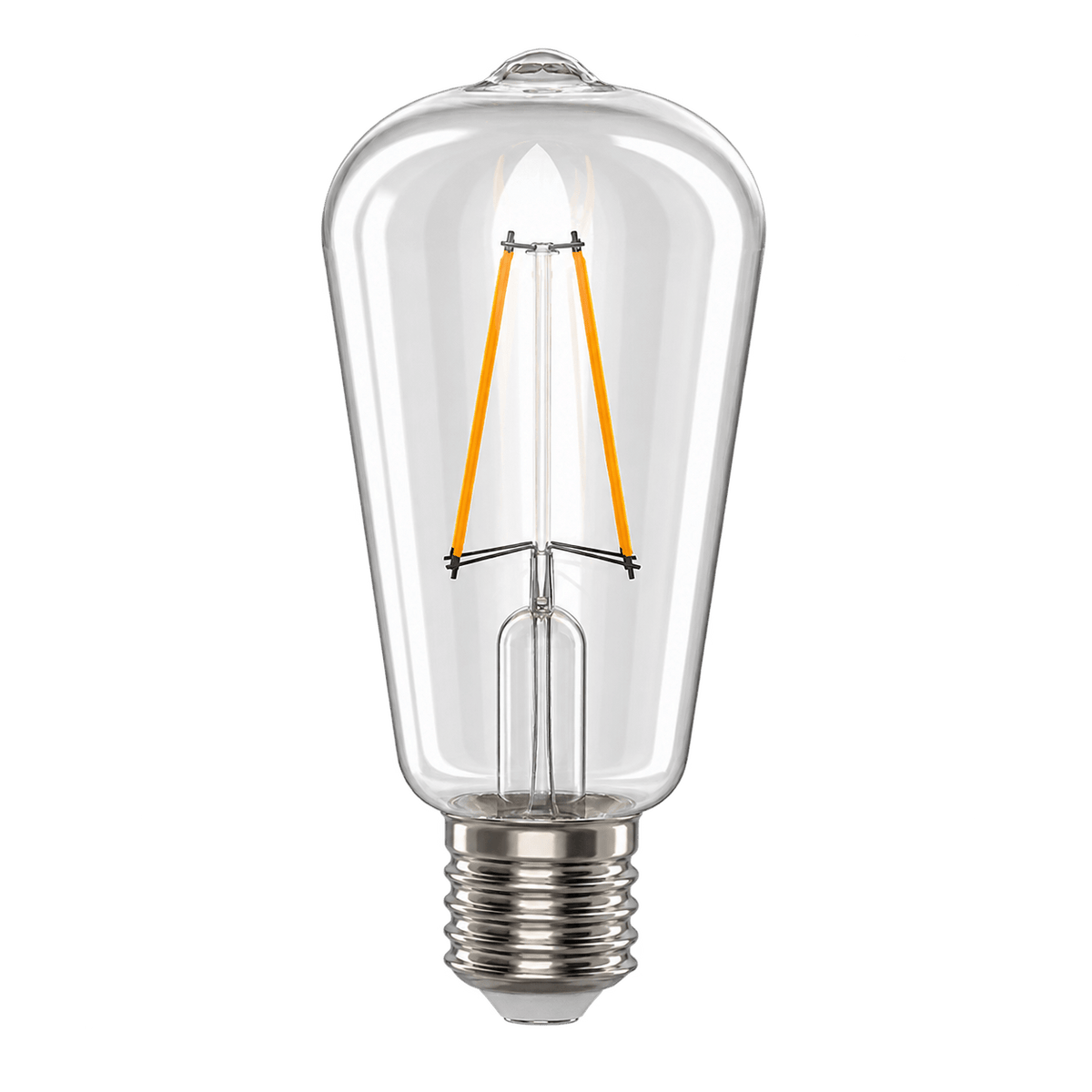 6W Pear LED Bulb - 2800K Warm White, transparent background