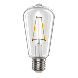 6W Pear LED Bulb - 2800K Warm White, transparent background