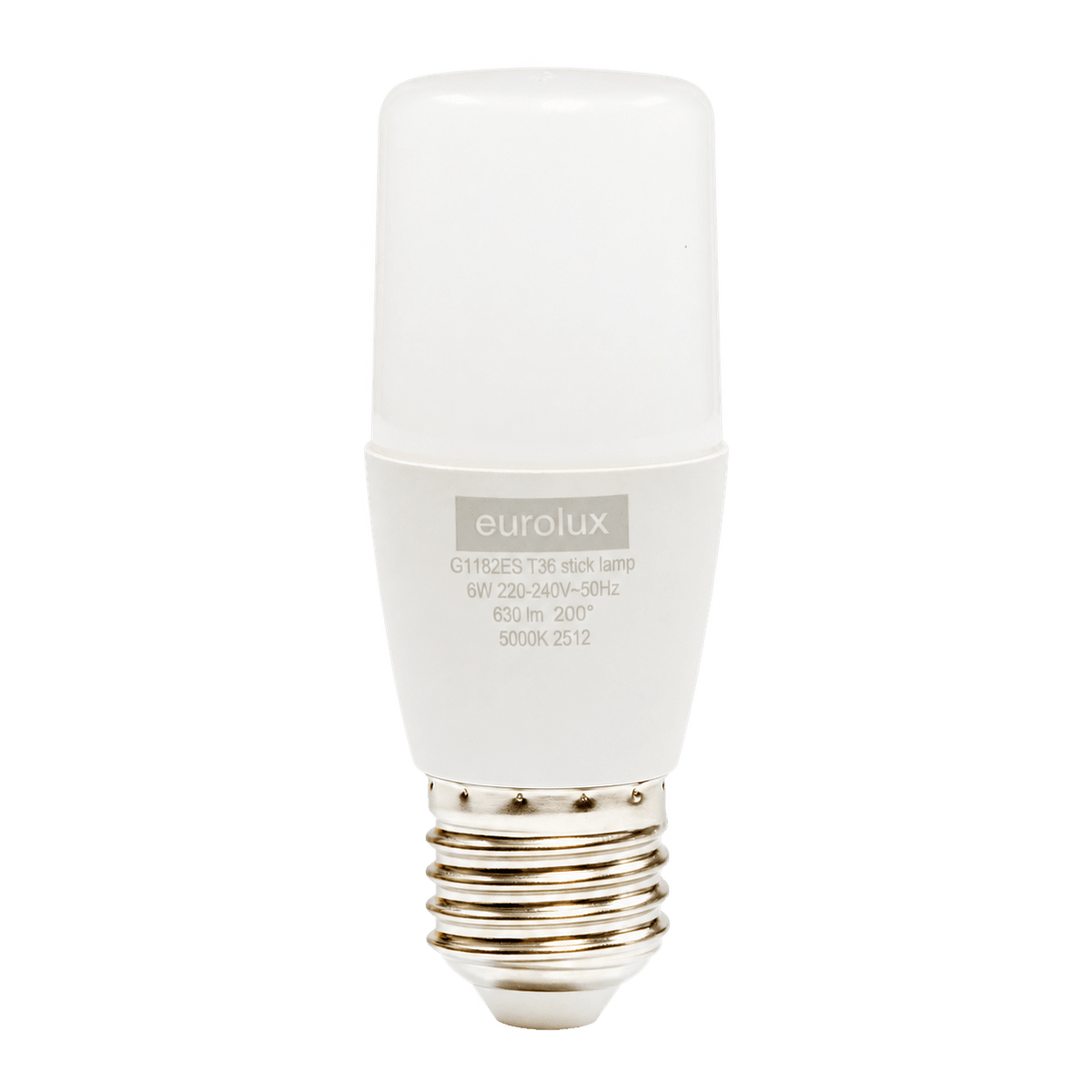 6W Stick LED Bulb – E27, 5000K Daylight, transparent background