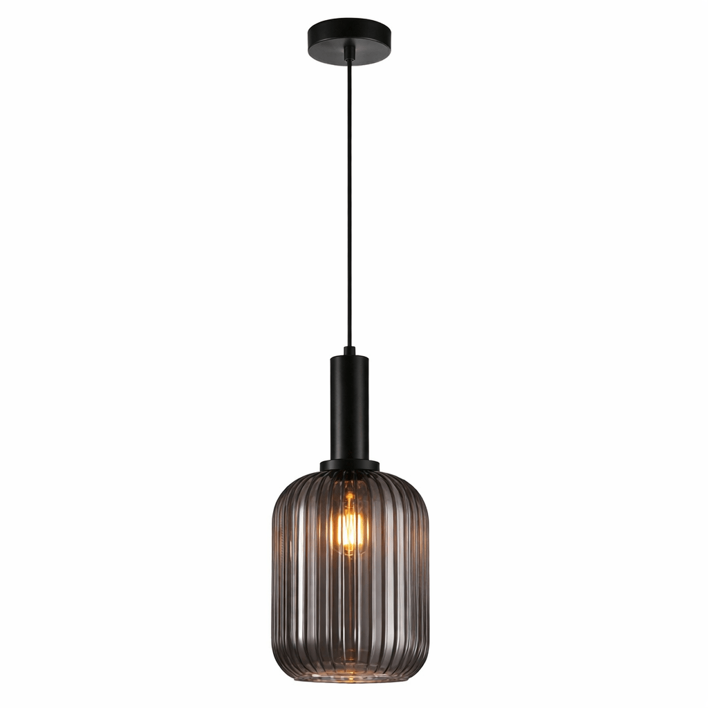 Athina Smoke Cut Glass Pendant