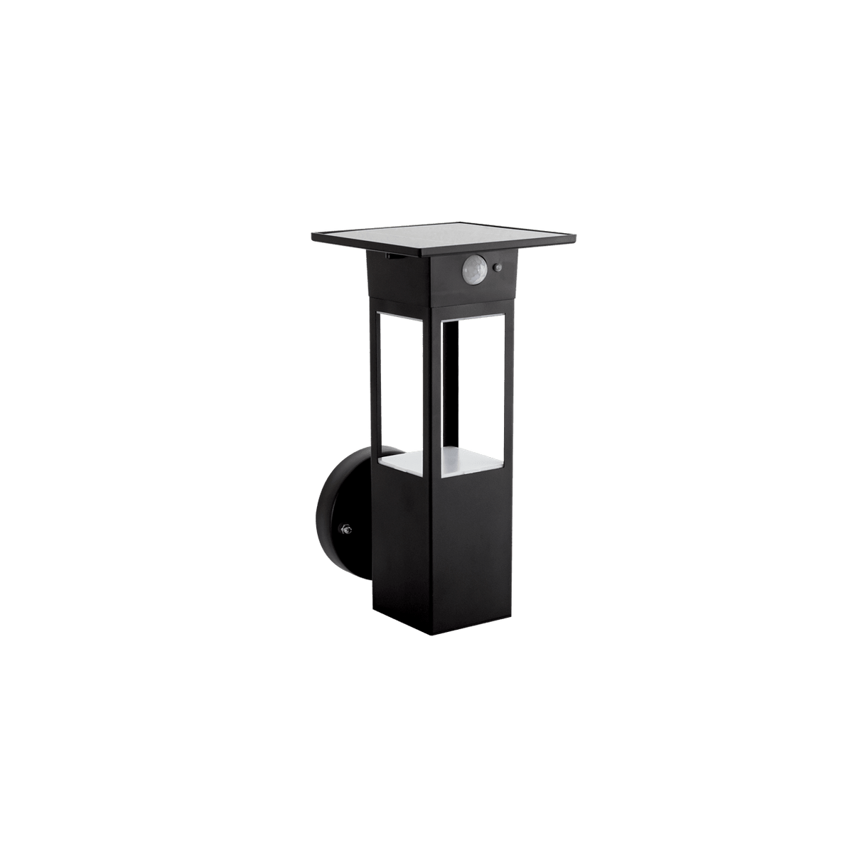 Outdoor Solar LED Sensor Wall Lamp Square — transparent background, 1254 × 1254