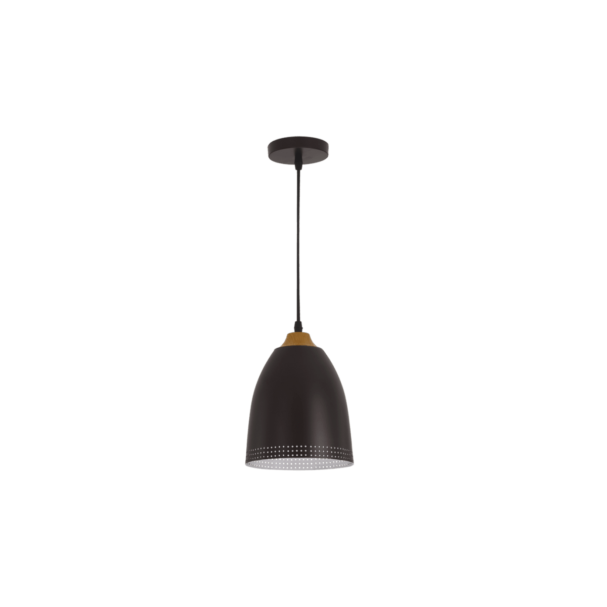 Metal Pendant with Wood Finish PEN609 — transparent background, 1254 × 1254