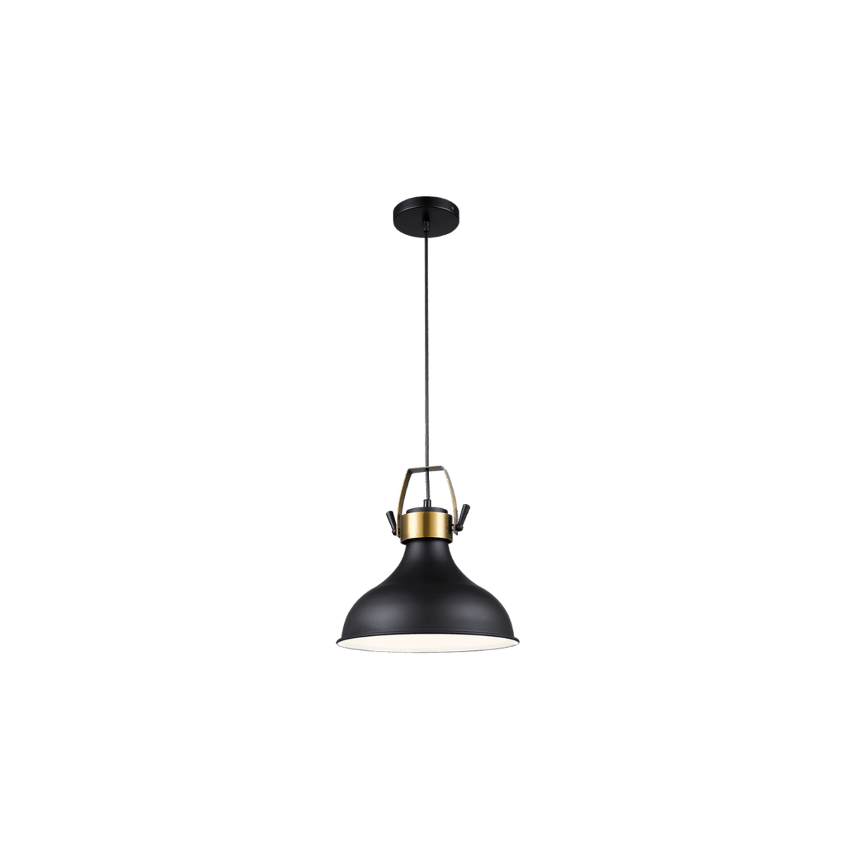 Black Metal Pendant PEN591 — transparent background, 1254 × 1254