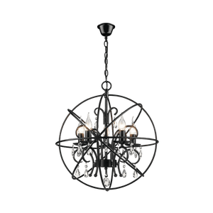 Black Metal Pendant with Crystals PEN529 — transparent background, 1254 × 1254