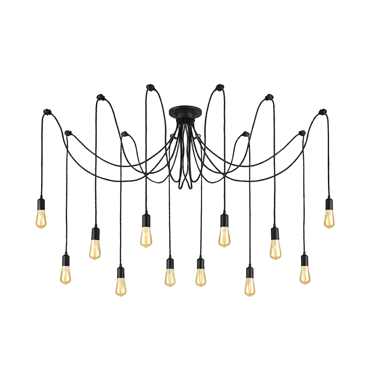 Black Metal Cord Pendant PEN453/12 — transparent background, 1254 × 1254