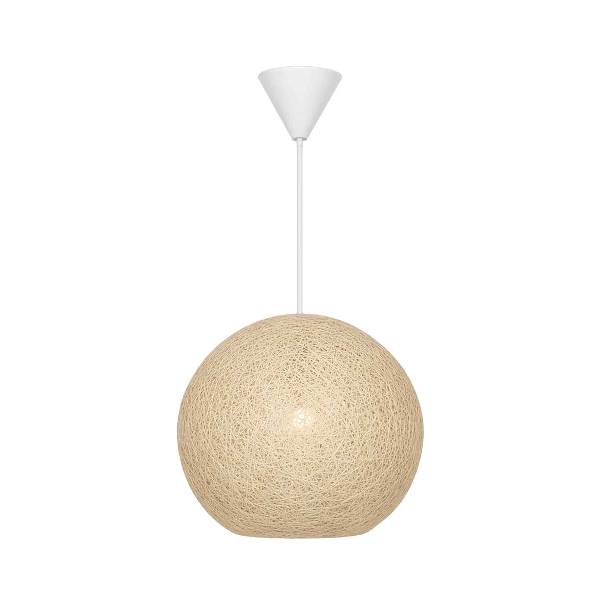 Natural Twine Cover Pendant 350mm — transparent background, 1254 × 1254