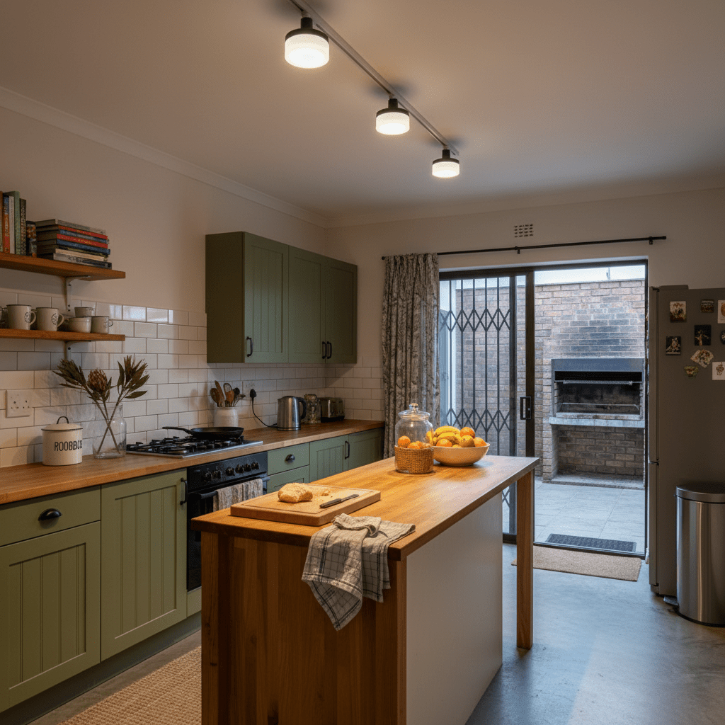 Opel White LED Button Track Light