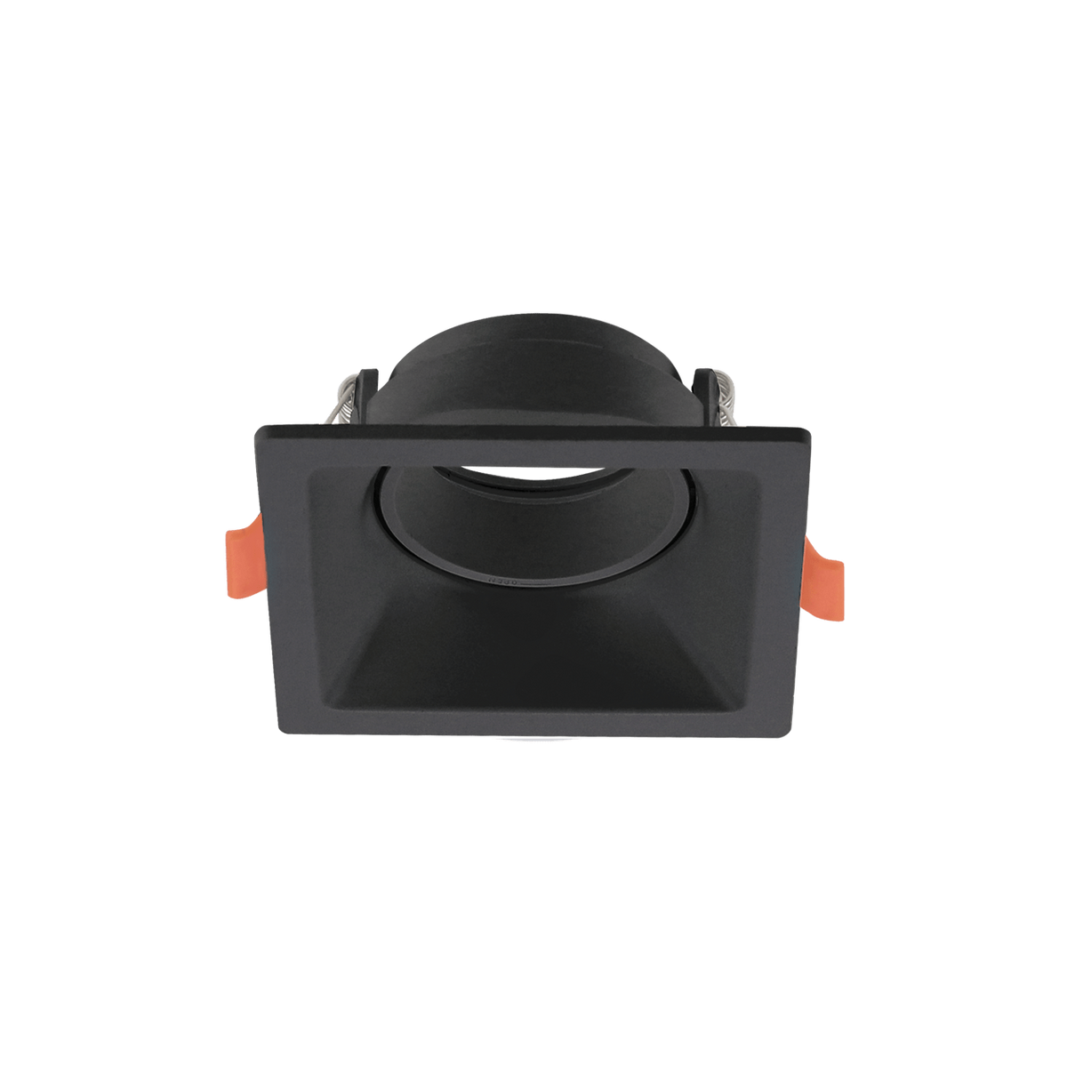 Black Downlight Holder - Low Glare Square Tilt PC — transparent background, 1254 × 1254