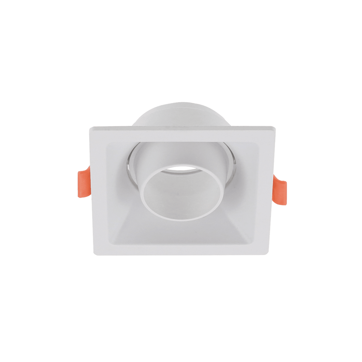 Downlight Holder - Low Glare Square Tilt Polycarbonate (Focus) — transparent background, 1254 × 1254