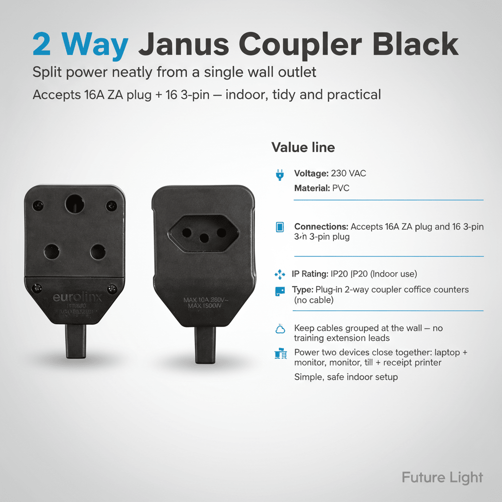 2 Way Janus Coupler Black