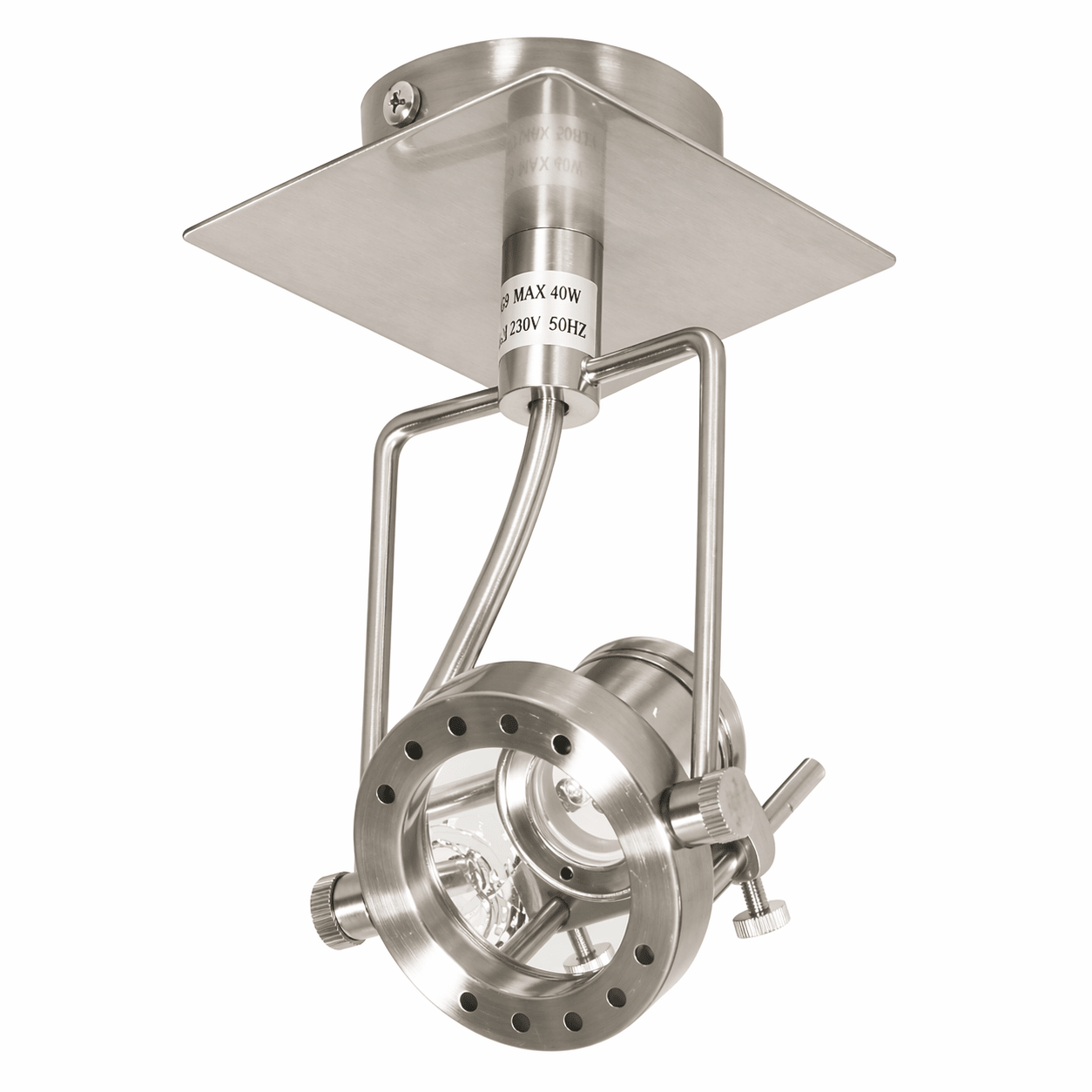 1 Light Satin Chrome Ceiling Spotlight