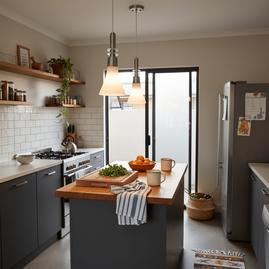 White Satin Chrome Pendant Light - Glass Shade