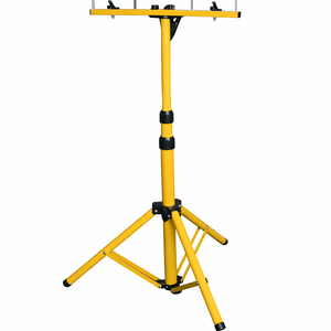 Yellow tripod stand on a white background