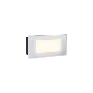 LED Footlight Polycarbonate Base with Glass Cover IP65 — transparent background, 1254 × 1254