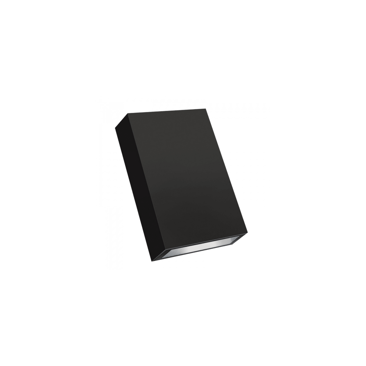 4W Black PC Outdoor LED Wall Light, IP65 Up & Down Facing — transparent background, 1254 × 1254