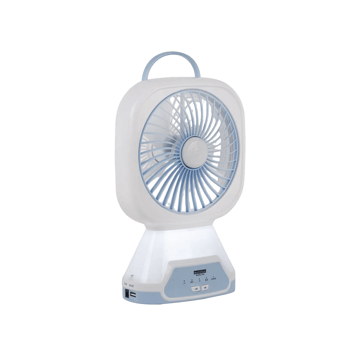 Eurolux Rechargeable Portable Mini Fan — transparent background, 1254 × 1254