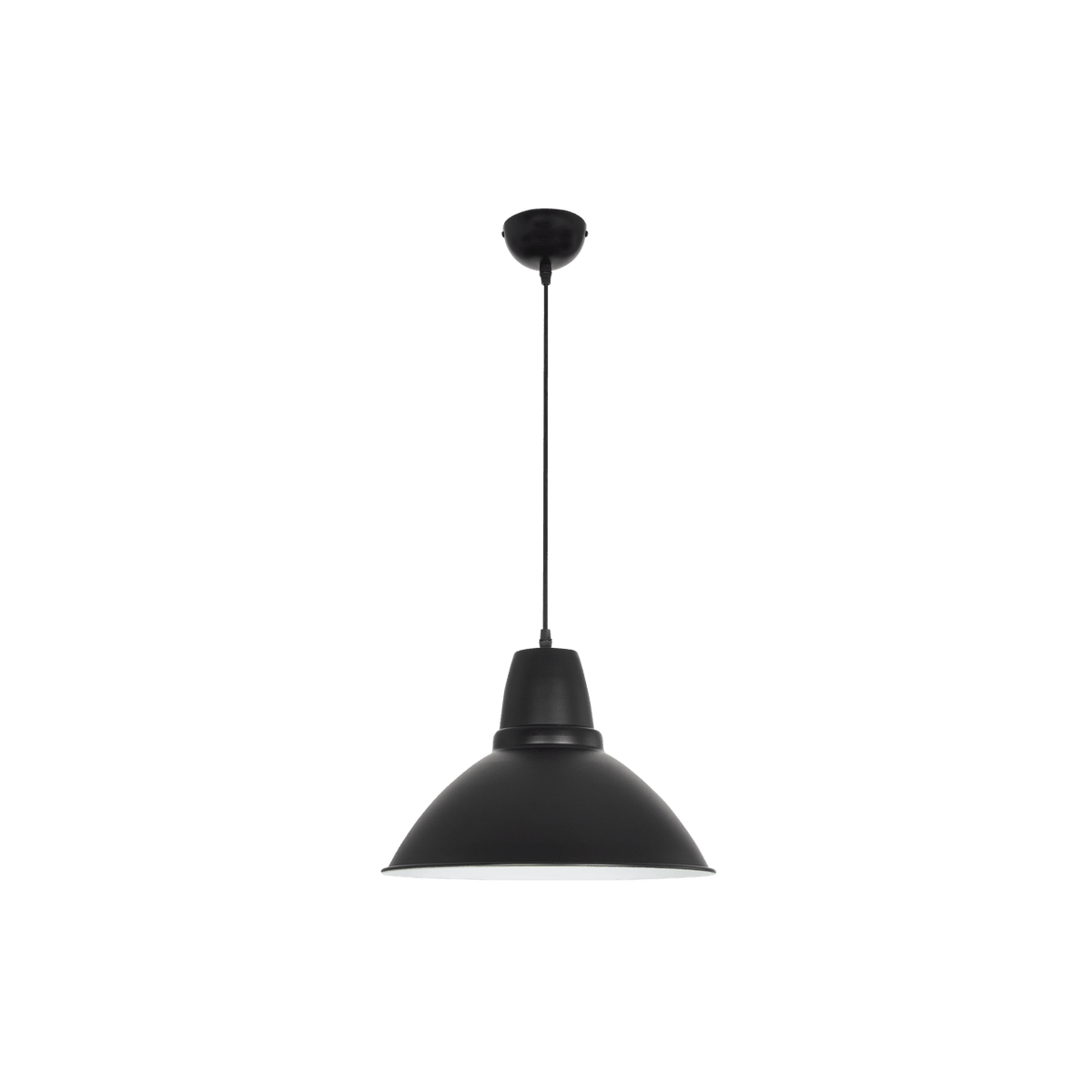 Aluminium Pendant 1 Light - Black — transparent background, 1254 × 1254