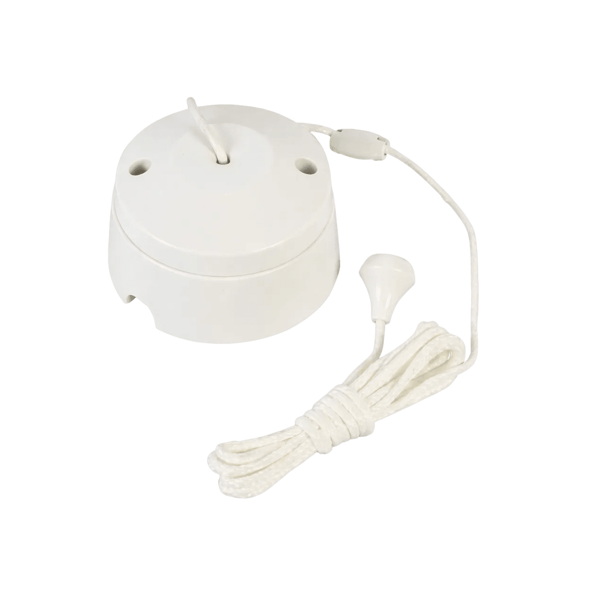 White Ceiling Pull Switch — transparent background, 1254 × 1254