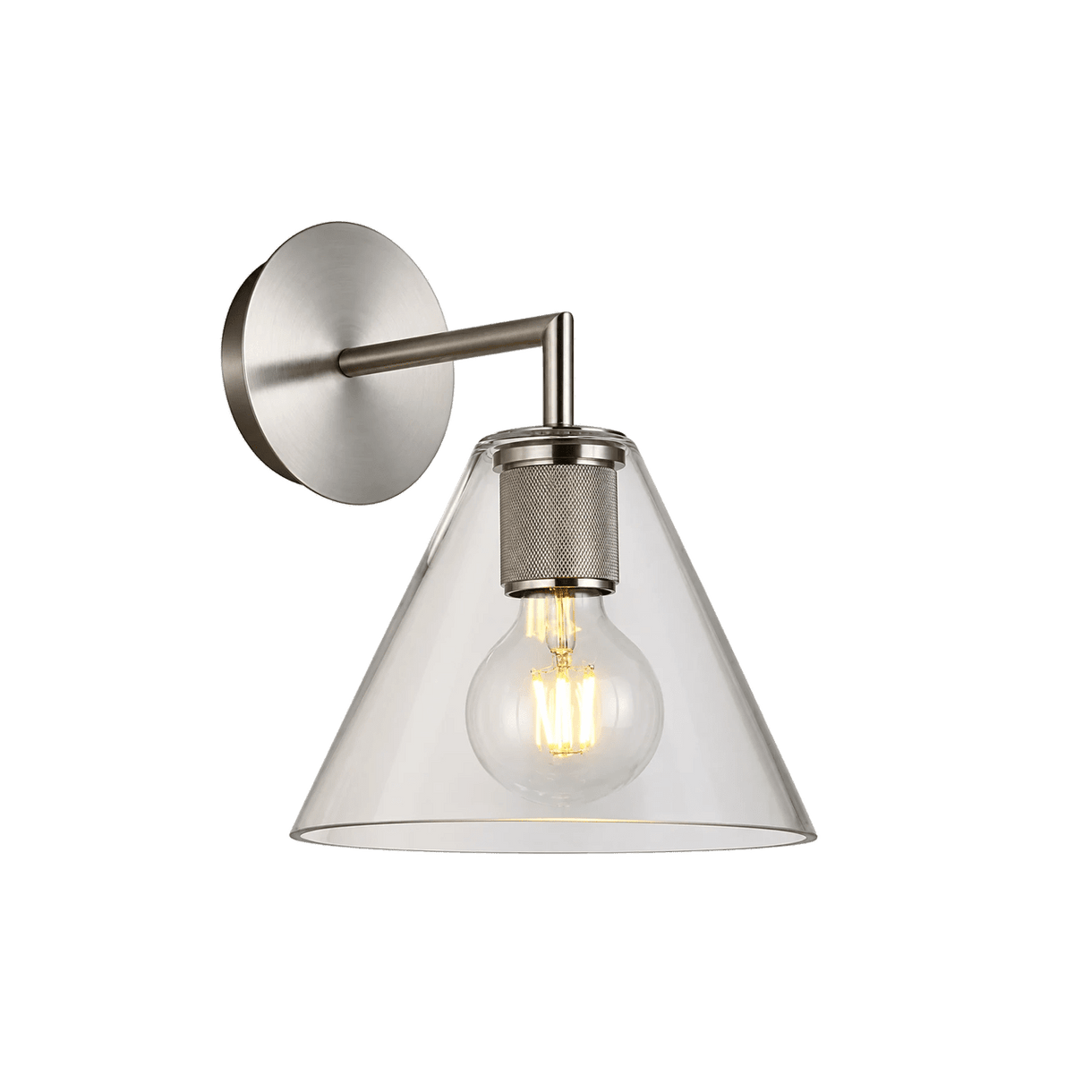 Trend Wall Light - Satin Chrome — transparent background, 1254 × 1254