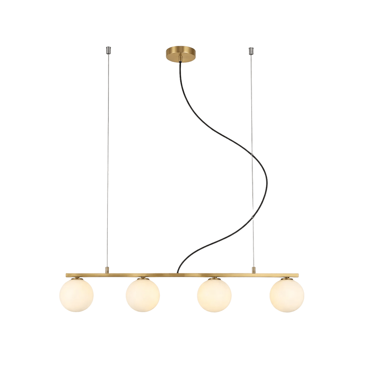 Linear 4 Light Pendant Gold — transparent background, 1254 × 1254