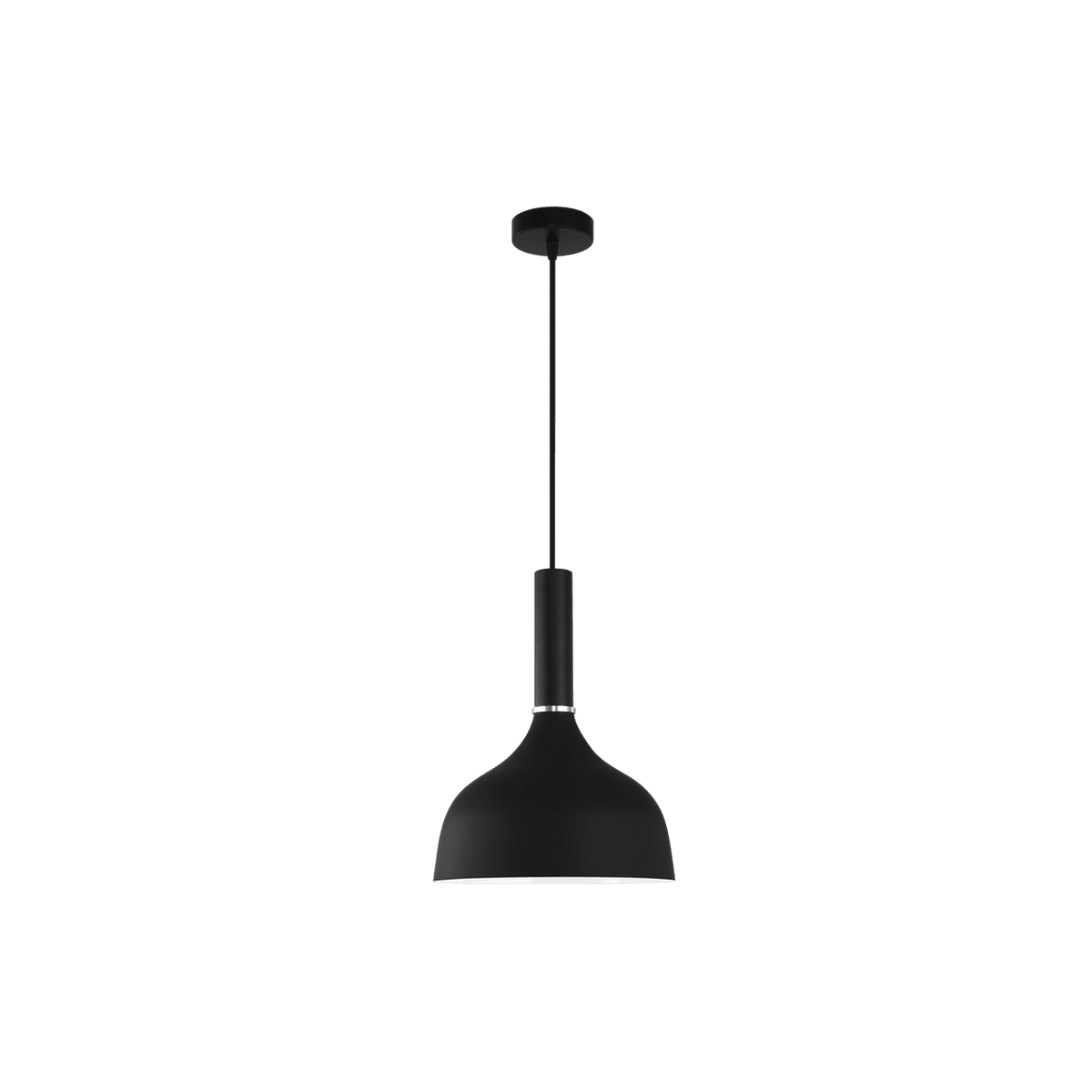 Black Metal Pendant PEN217 — transparent background, 1254 × 1254