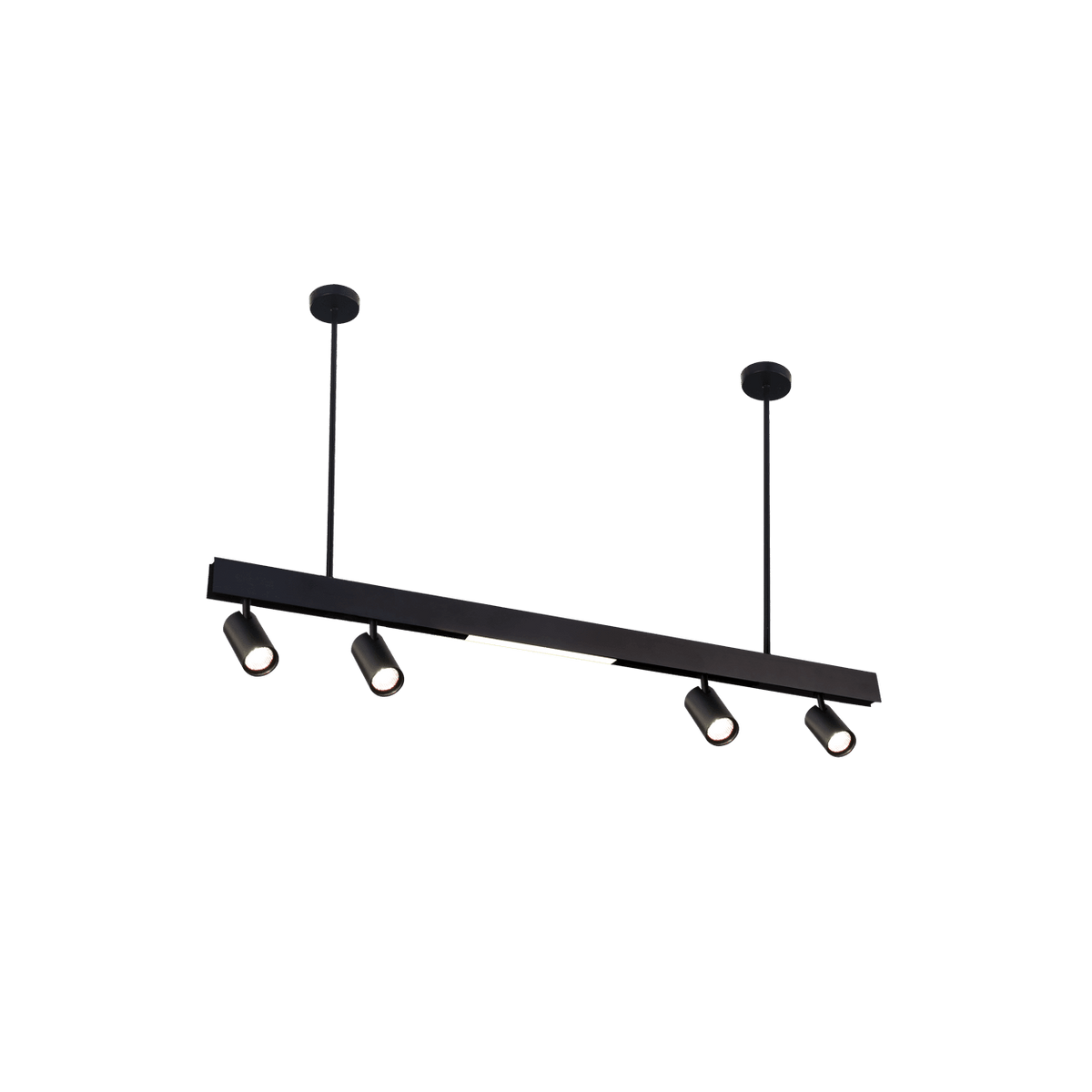 Magnetic Track Light Black LED Pendant — transparent background, 1254 × 1254