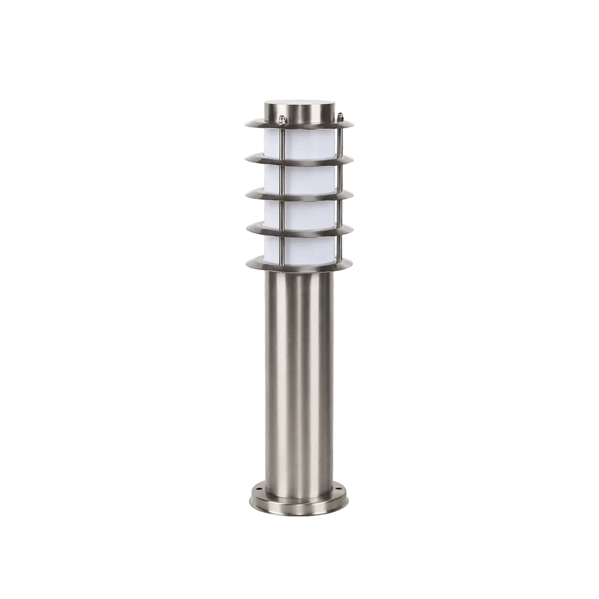 450mm Stainless Steel Grid Bollard — transparent background, 1254 × 1254