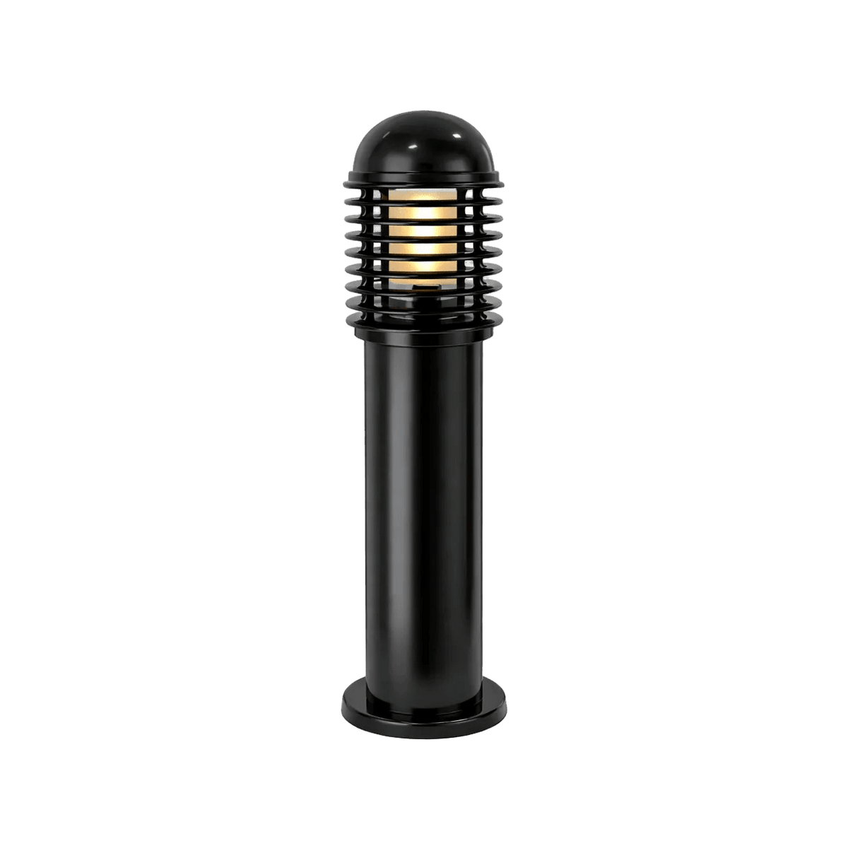 650mm Lourve Black Base Mount Bollard — transparent background, 1254 × 1254
