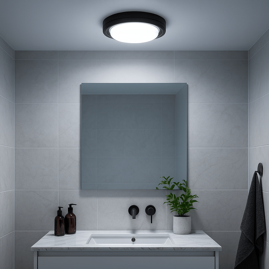 Black Outdoor Ceiling Light - CCT Switchable (IP54)