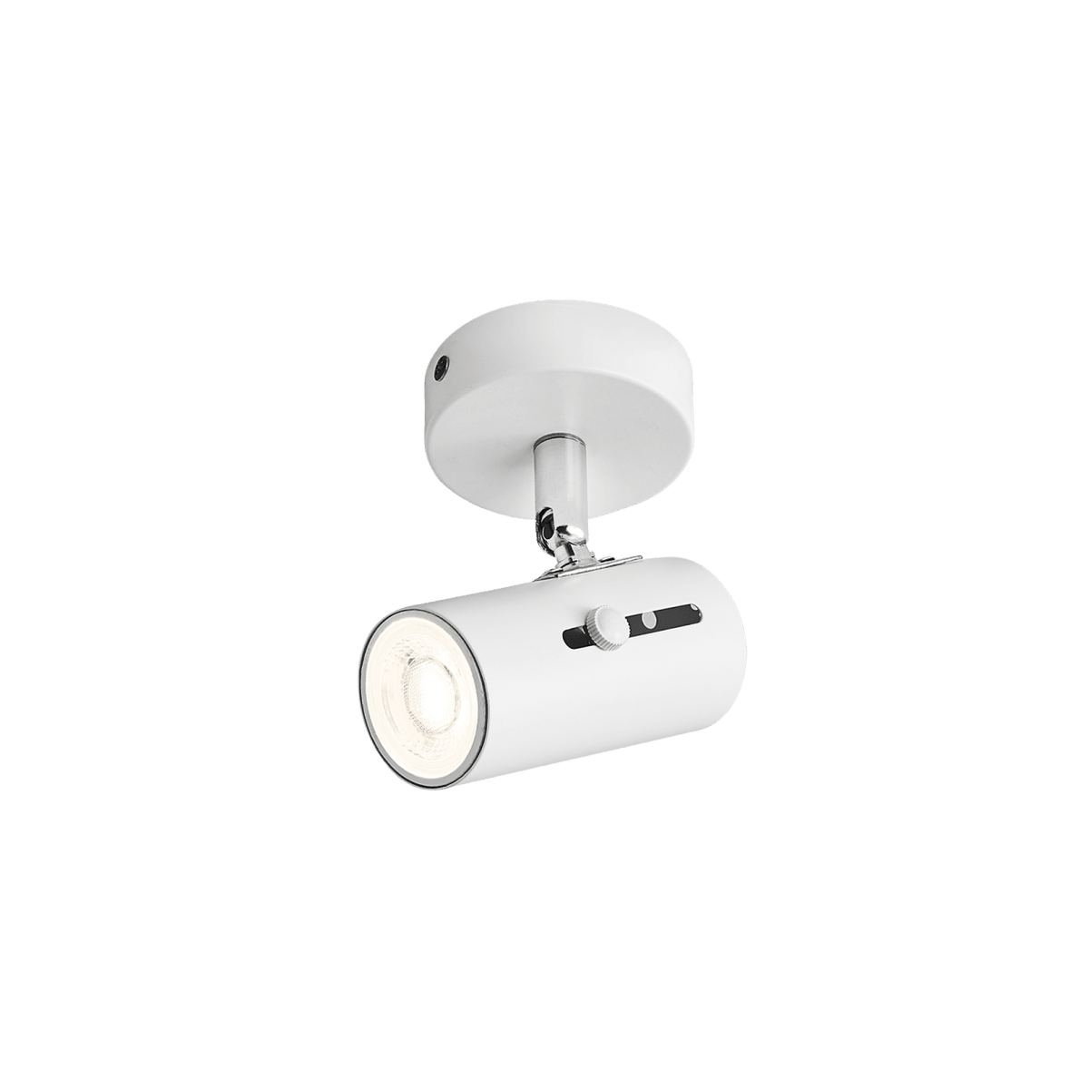1 Light Matt White Ceiling Spotlight — transparent background, 1254 × 1254
