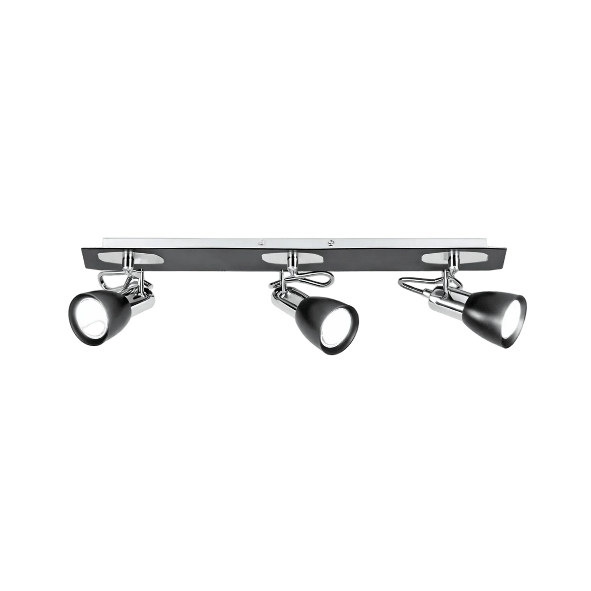 3 Light Polished Chrome & Black Spotlight — transparent background, 1254 × 1254