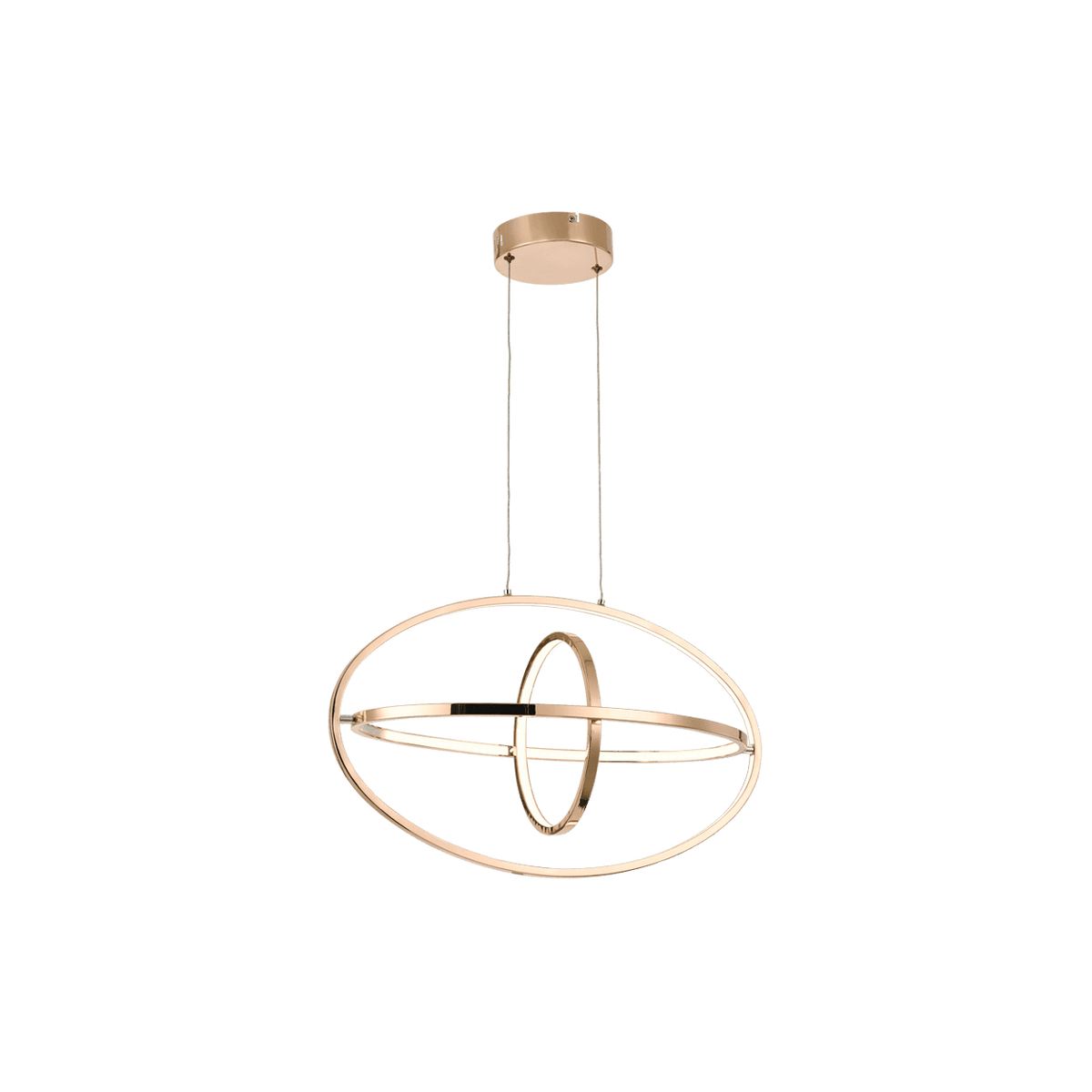 French Gold Aluminium LED Pendant — transparent background, 1254 × 1254